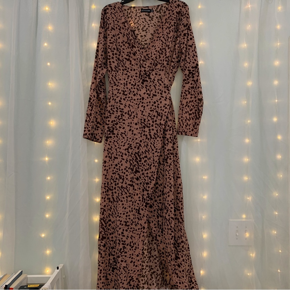 Dusty Pink Maxi Wrap Dress